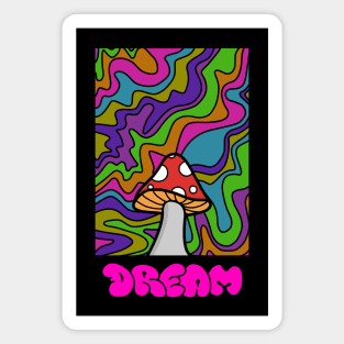 Trippy Dream Mushroom Magnet